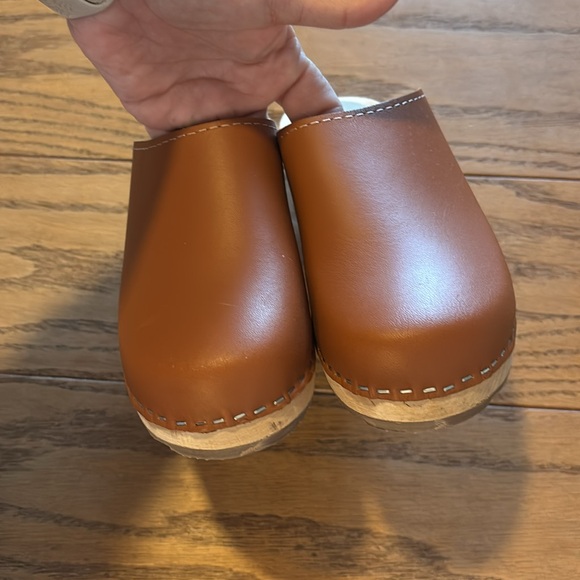 Nina Z New York MONA Classic Swedish Stapled Natural Clogs, 37 - Picture 6 of 11
